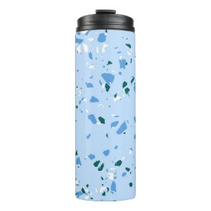 Garrafa Térmica Blue Terrazzo Pattern