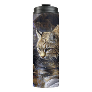Garrafa Térmica Bobcat com flores silvestres Arte cônica