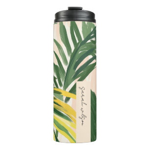 Garrafa Térmica Boho Blush Green Palm Sai da Praia
