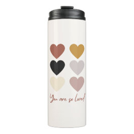 Garrafa Térmica Boho Hearts Adora Uma Citação Positiva Que Você É 
