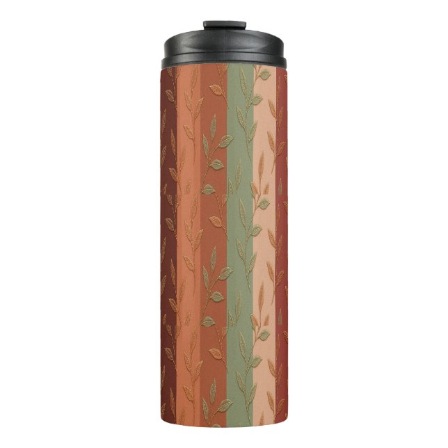Garrafa Térmica Boho Leaf Pattern Rustic Home Decor (Frente)