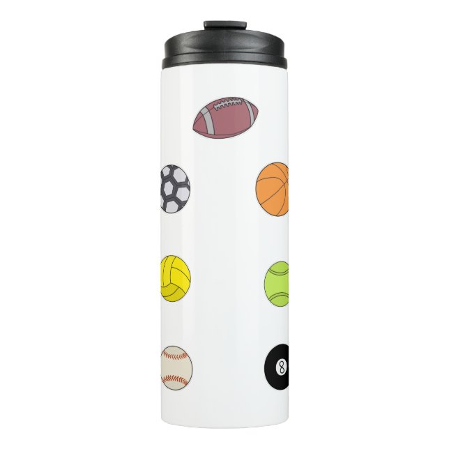 Garrafa Térmica Bolas de Esporte (Frente)