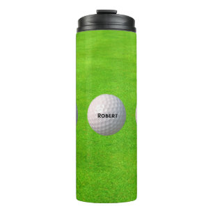 Garrafa Térmica Bolas de Golfe Personalizadas no Golfista Verde