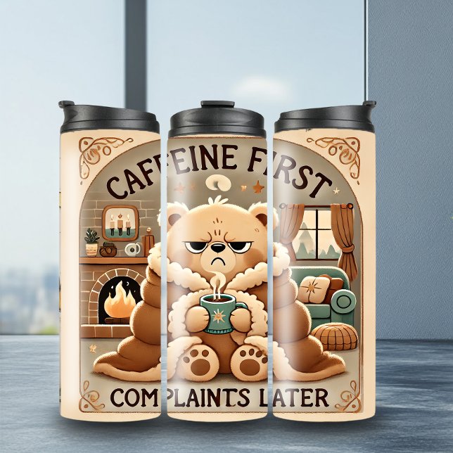 Garrafa Térmica Bold Grumpy Bear Tumbler (Criador carregado)