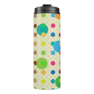 Garrafa Térmica Bolinhas Coloridas Simples
