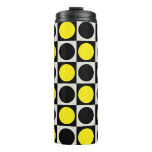 Garrafa Térmica Bolinhas do Círculo Geométrico Amarelo-Amarelo