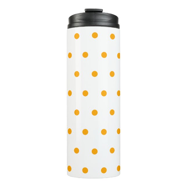 Garrafa Térmica Bolinhas laranja (Frente)