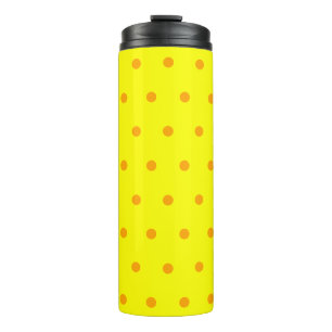 Garrafa Térmica Bolinhas laranja amarelas