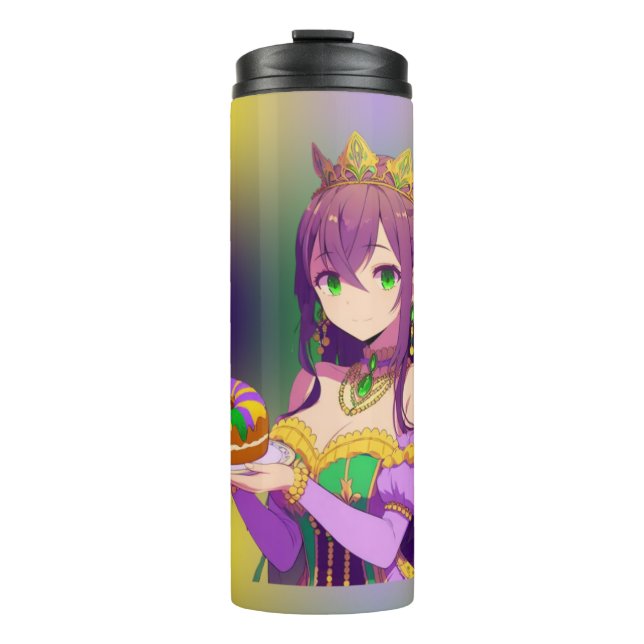 Garrafa Térmica Bolo Rei Anime Mardi Gras (Frente)