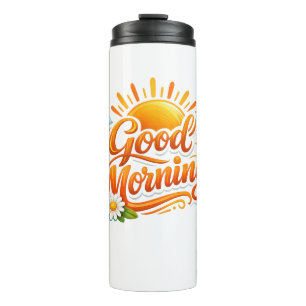 Garrafa Térmica Bom Dia – Comece Todos os Dias com um Sorriso