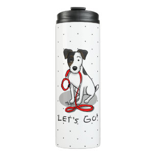 Garrafa Térmica Bonito Vamos Lá! Jack Russell Terrier (tri-color 1