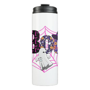 Garrafa Térmica Boo Halloween Outubro Rosa