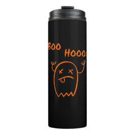 Garrafa Térmica Boo Hooo Fantasma de Halloween Monocromático Escur