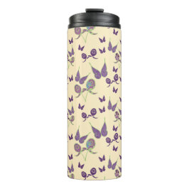 Garrafa Térmica Borboleta Joia em Cream Tumbler Térmico