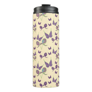 Garrafa Térmica Borboleta Joia em Cream Tumbler Térmico