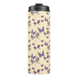 Garrafa Térmica Borboleta Joia em Cream Tumbler Térmico