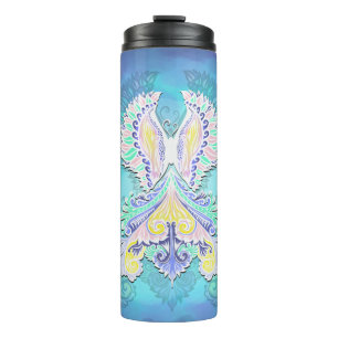 Garrafa Térmica Borboleta Mística Pastel Eethal Boho Fantasy