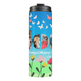 Garrafa Térmica Borboleta Personalizada Mãe Tumbler Térmico