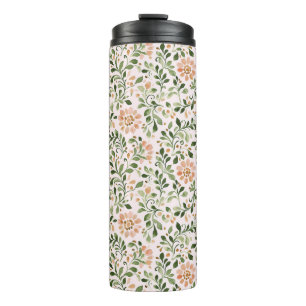 Garrafa Térmica Borboleta Rosa Bege Verde Menta
