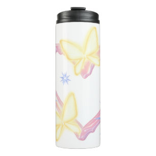 Garrafa Térmica Borboleta Sonhadora & Coração Travel Tumbler