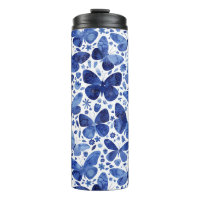 Borboletas Aquarela Azul