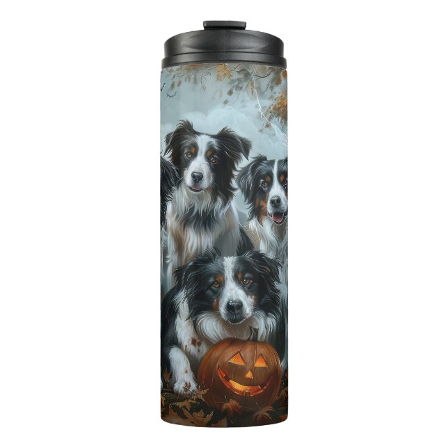 Garrafa Térmica Border Collie Halloween Night Doggy Delight (Frente)