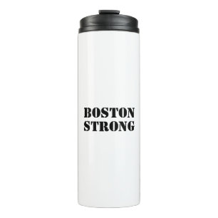 Garrafa Térmica "Boston Strong" - preto branco
