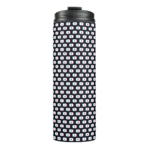 Garrafa Térmica Botão do aplicativo TikTok. Design de padrão - Ver