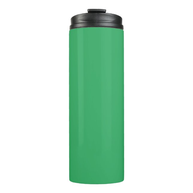 Garrafa Térmica Botão Personalizado Esmeralda Verde (Frente)
