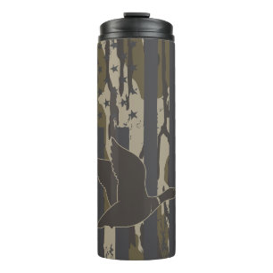 Garrafa Térmica Bottomland Camo Duck Hunting American Flag EUA