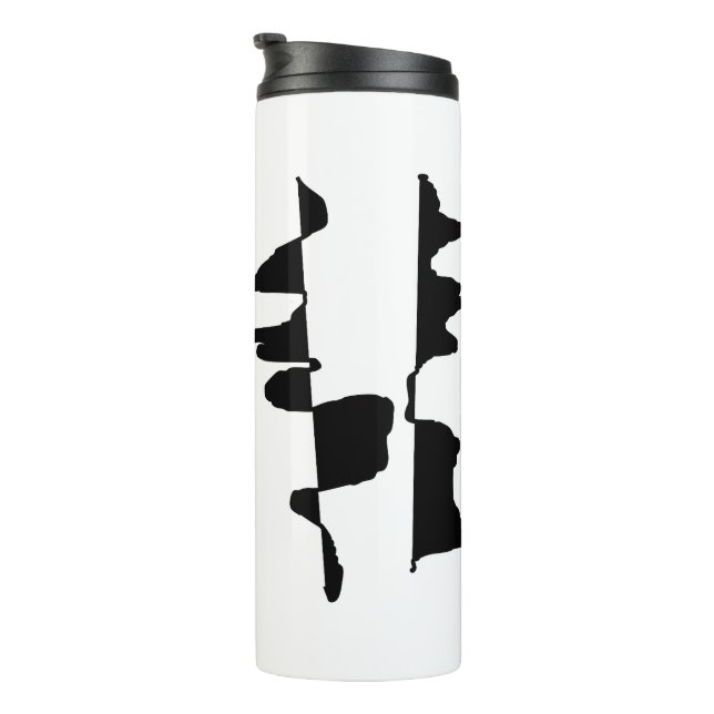 Garrafa Térmica Bouteille Isotherme Art Abstrait Dual Face (Rotação à direita)