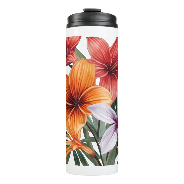 Garrafa Térmica Bouteille isotherme Fleurs exotiques (Frente)