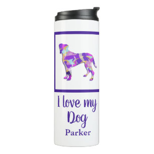 Garrafa Térmica Boxer Dog Cute Silhouette PPY&B