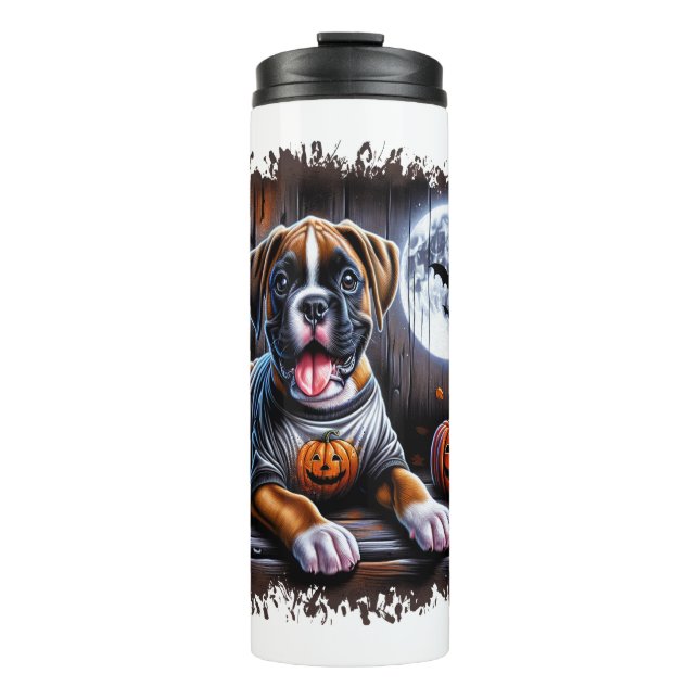 Garrafa Térmica Boxer Dog Halloween (Frente)