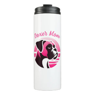 Garrafa Térmica Boxer Dog Mãe em Rosa