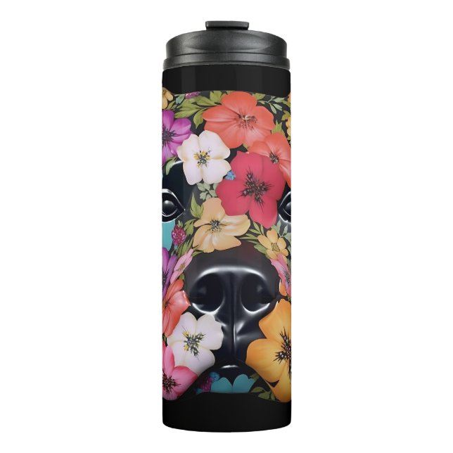 Garrafa Térmica Boxer Floral 3D (Frente)