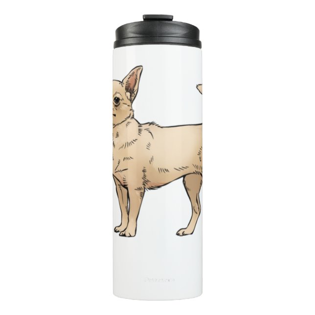 Garrafa Térmica Brave Chihuahua Blue (Frente)