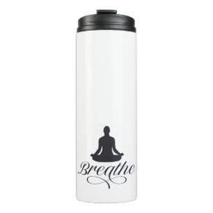 Garrafa Térmica Breathe Yoga Pose Silhouette