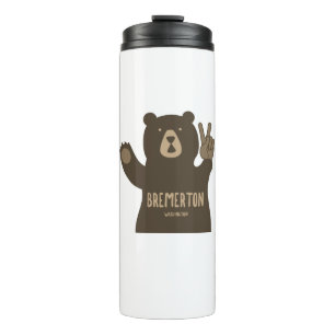 Garrafa Térmica Bremerton Washington Urso da Paz