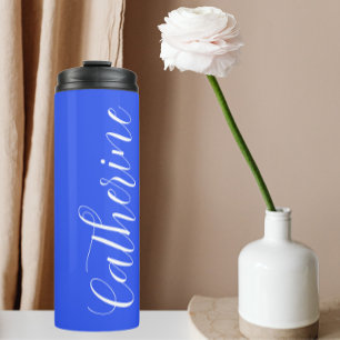 Garrafa Térmica Bridesmaid de Casamento Estrilizado Real Azul