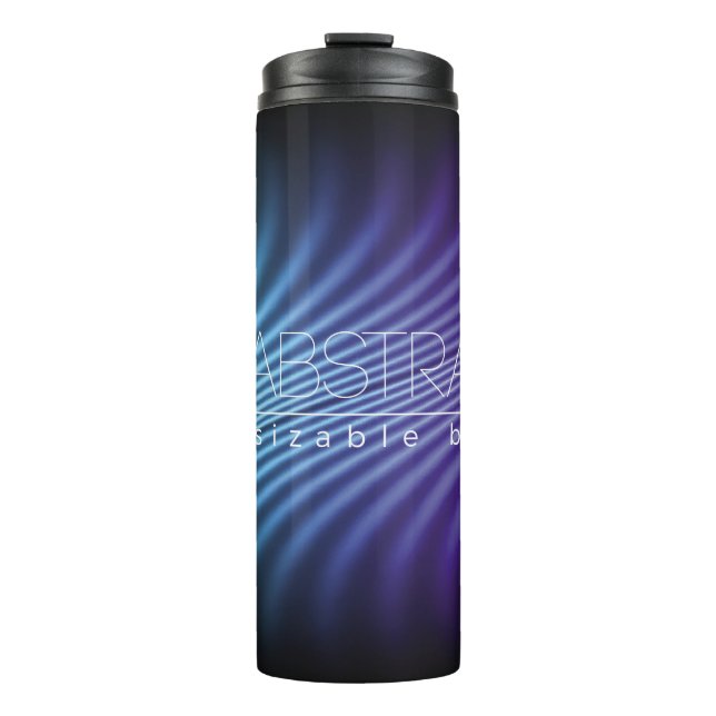 Garrafa Térmica Bright neon lines background with 80s style1980, 8 (Frente)