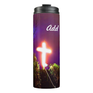 Garrafa Térmica Brilhante À Noite Deus Adora