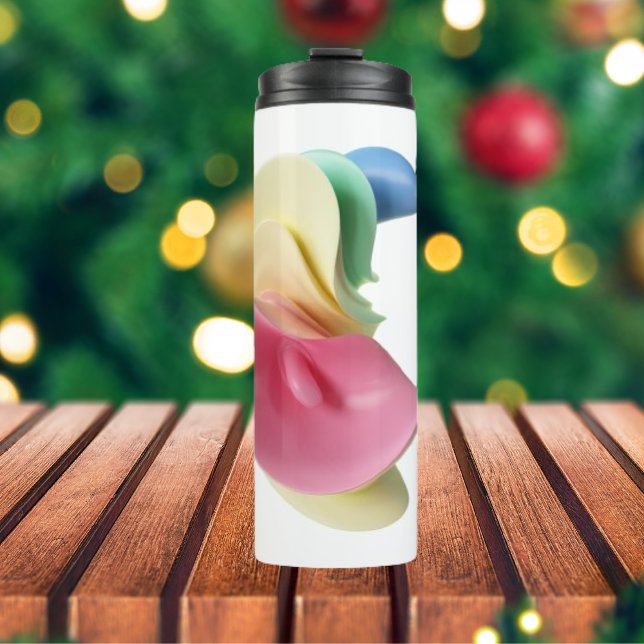 Garrafa Térmica Brilhe seu dia: Tumbler térmico de cor fresca (Criador carregado)