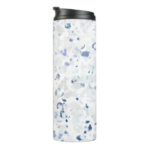 Garrafa Térmica Brilho Azul e Cinza Salpicado