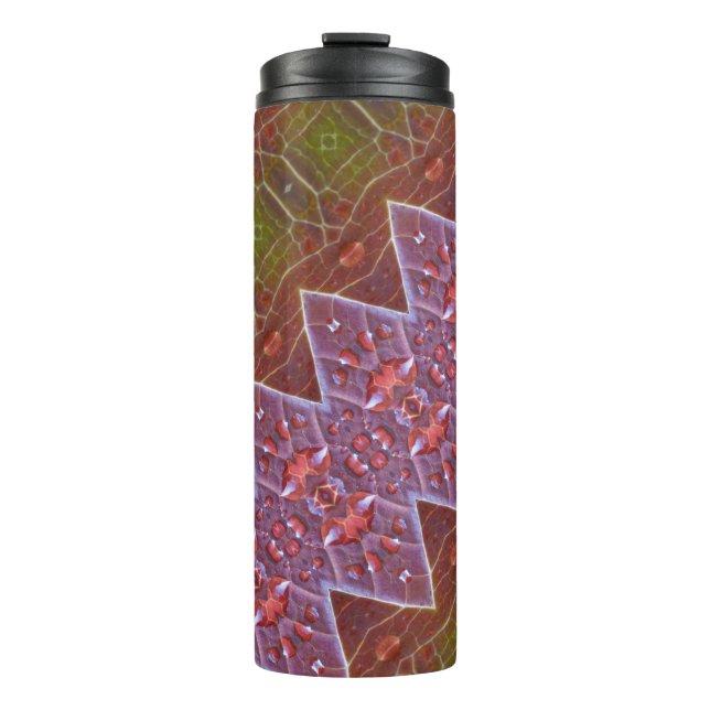 Garrafa Térmica Bronze e Folha Verde 13 (Frente)