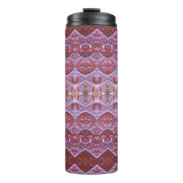 Garrafa Térmica Bronze e Folha Verde Ikat 8