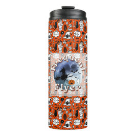 Garrafa Térmica Broomstick ambulante de bruxa do Dia das Bruxas Fr