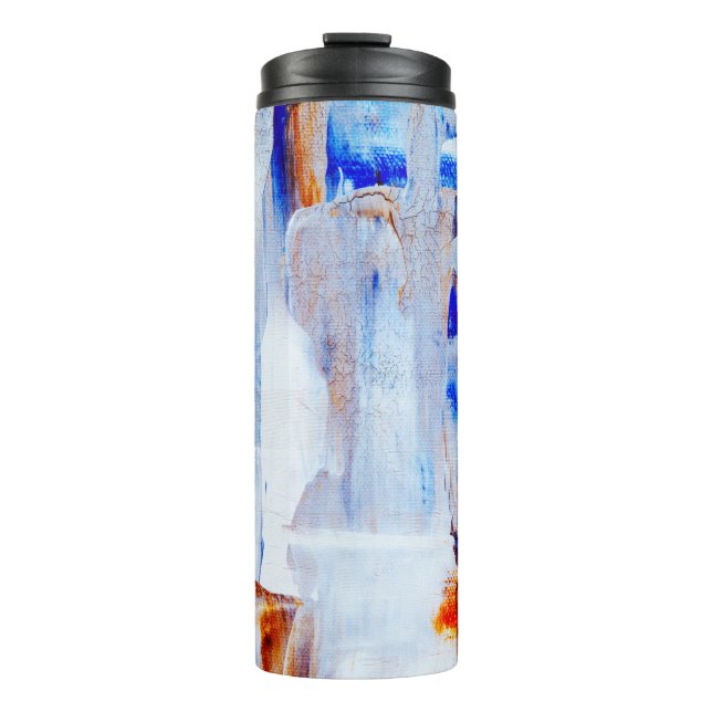 Garrafa Térmica Brown and blue liquid painting (Frente)