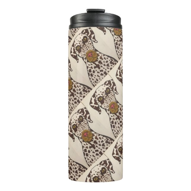 Garrafa Térmica brown and white dalmatian dog Thermal Tumbler (Frente)