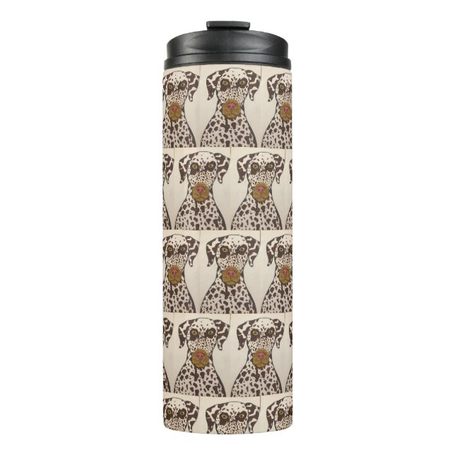 Garrafa Térmica brown and white dalmatian dog Thermal Tumbler (Frente)